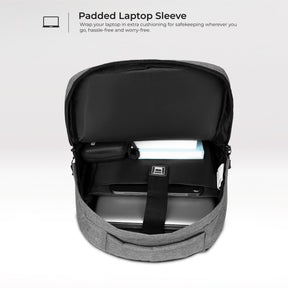 Urban Wolf Business Casual 20L Dual Compartment Laptop Backpack-(GREY)