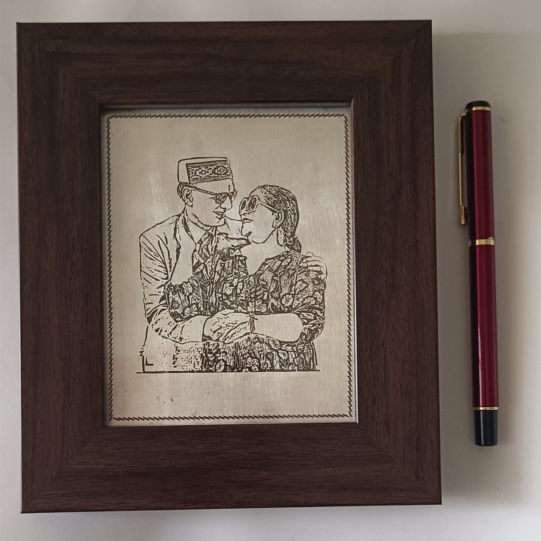 Personalised Romantic Silver Photo Frame