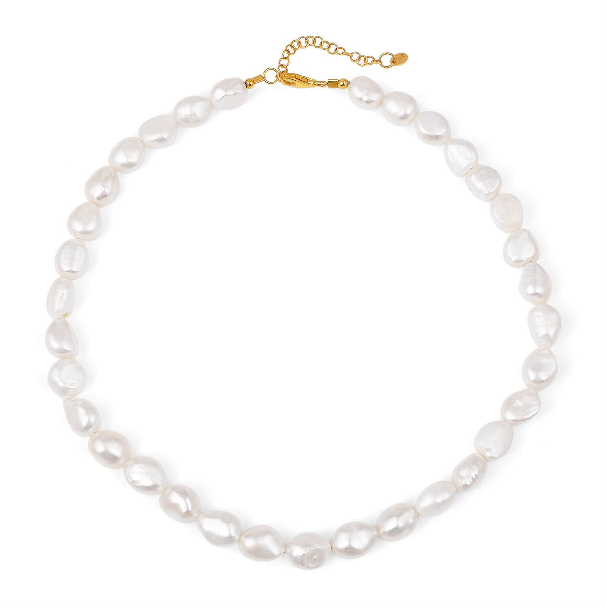 Abstract White Pearl Necklace