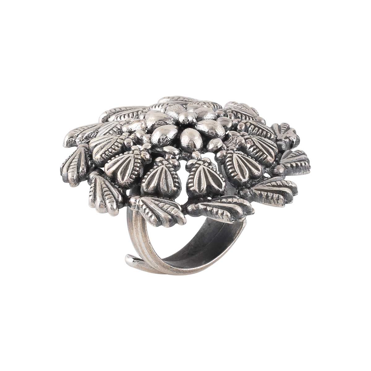 Antique Silver Round Ring