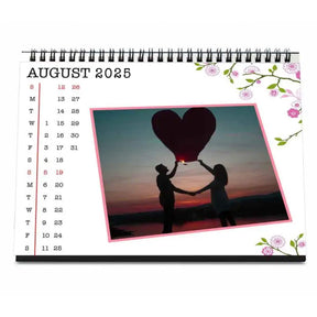 Floral Boarder Personalised Desk Calendar