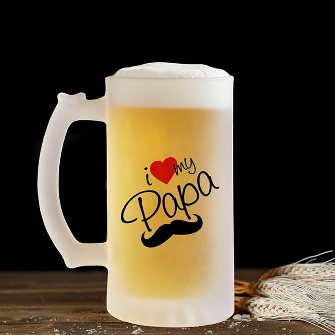 I Love my Papa Frosted Beer Mug