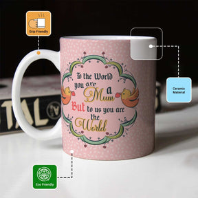 Mum Means World Ceramic Coffee Mug Gift For Mom