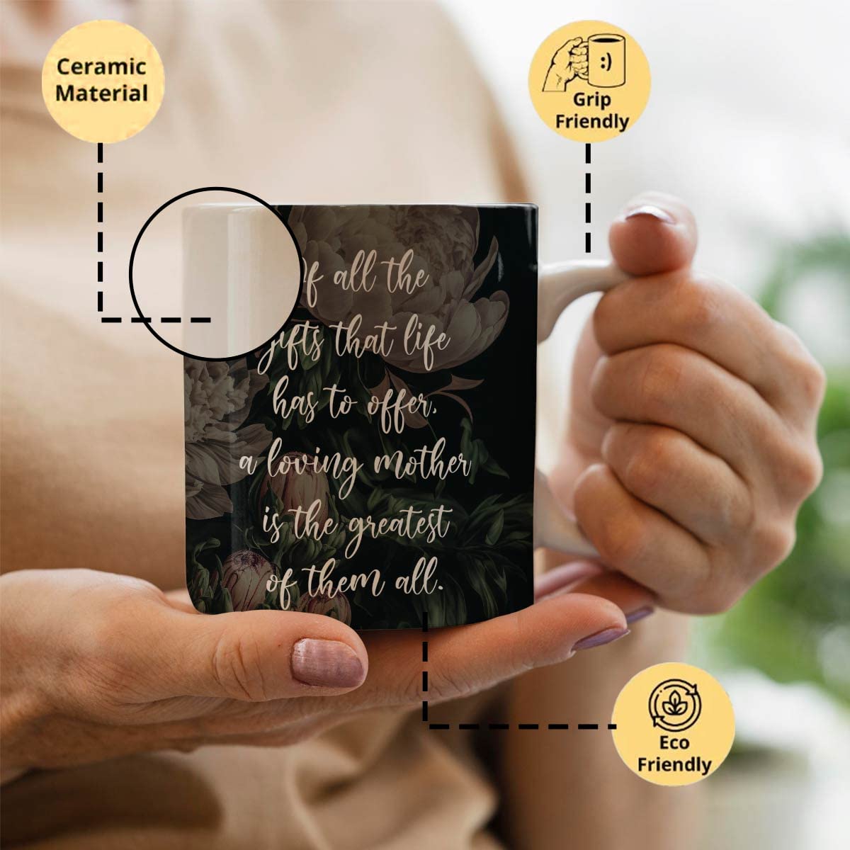 Loving Mother Ceramic Coffee Mug Gift For Mother’s Day