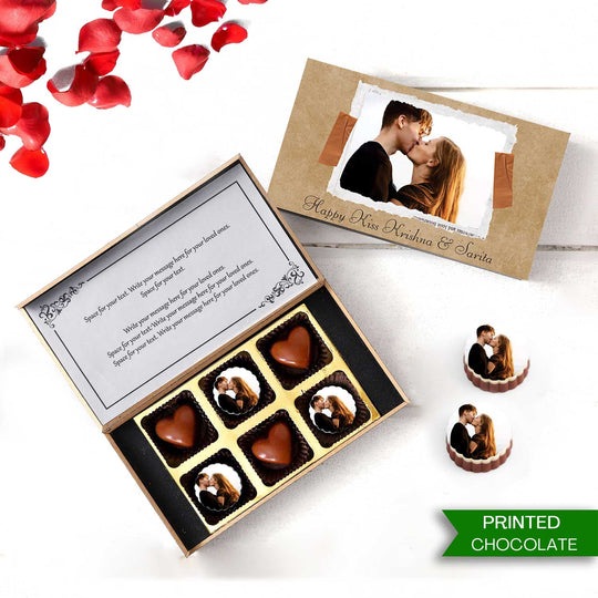 Kiss Day Personalized Photo Chocolate