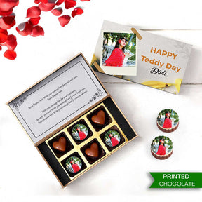 Teddy Day Personalised Photo Chocolate