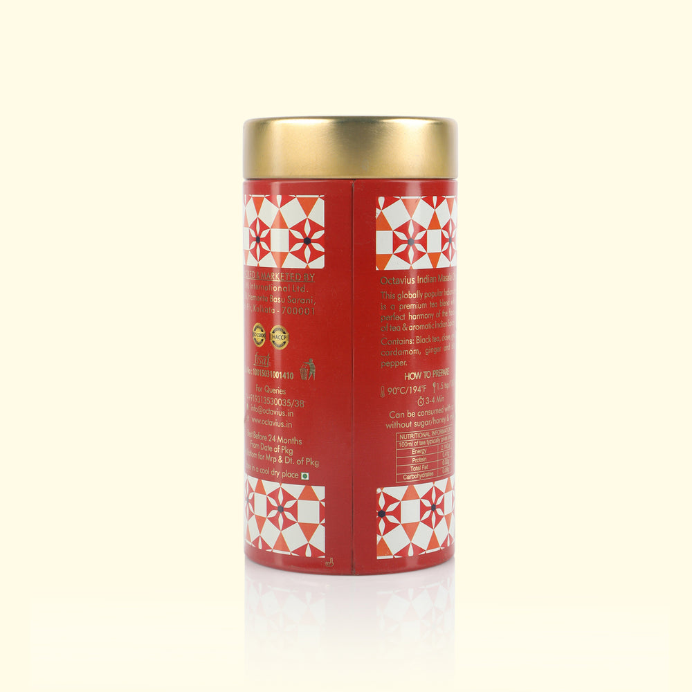 #Variant_Octavius Indian Masala Chai Whole Leaf Black Tea Tin Can - 100gms