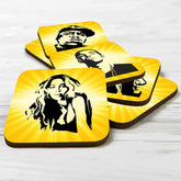 Top Music Artists of All Time Coasters Set of 6