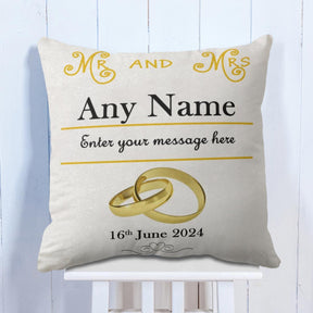 Personalized Mr. & Mrs. With Message Cushion Gift For Couple 5