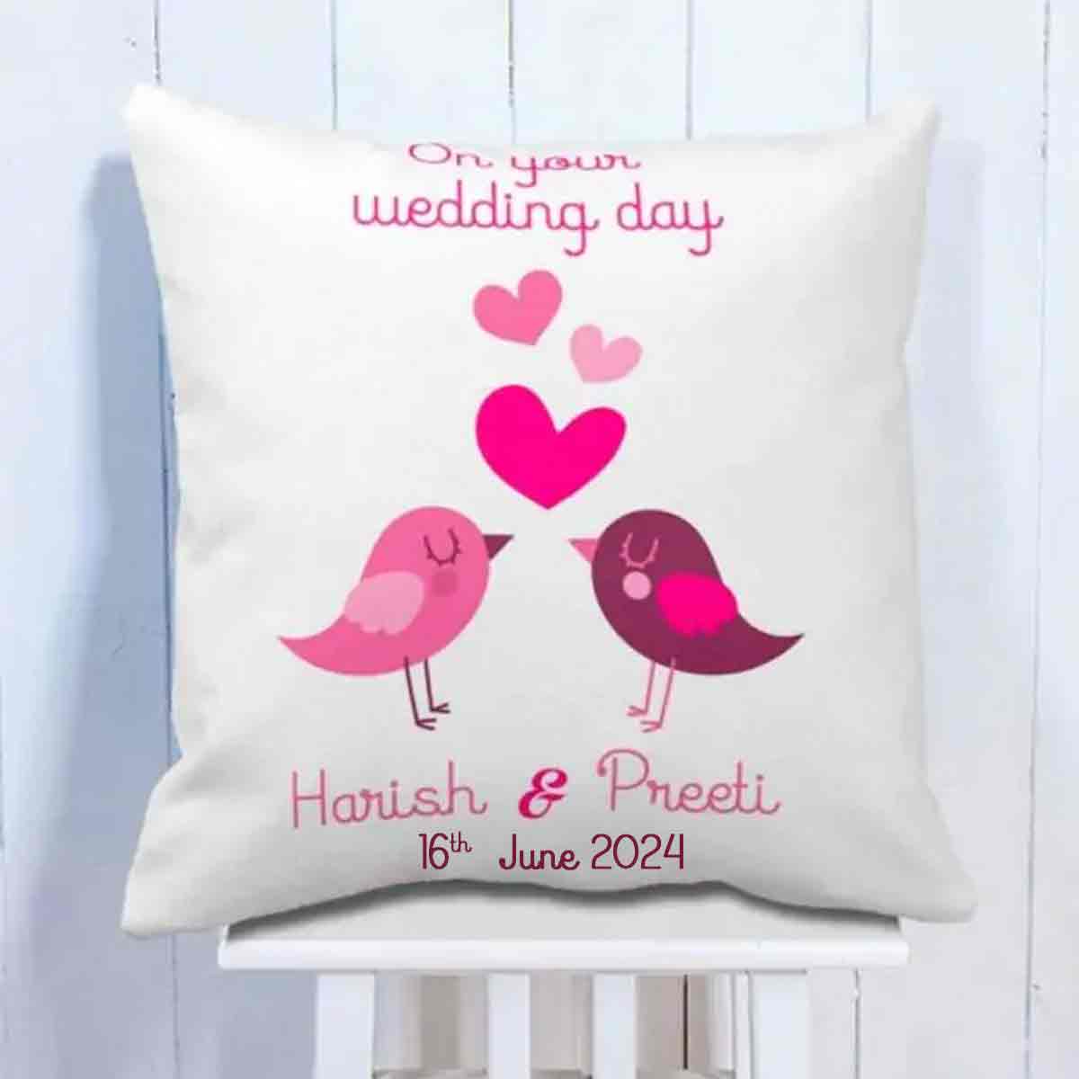 Personalised Bride & Groom Cushion