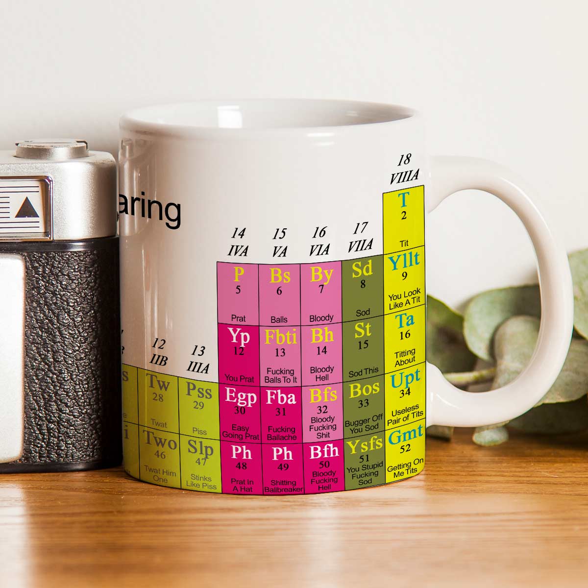 Periodic Table of Swearing Mug (For Adults)