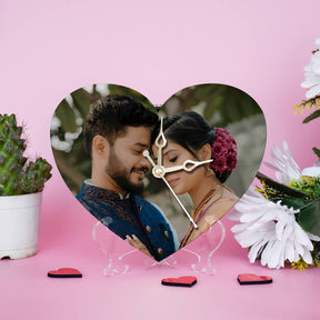 Personalised Heart Shaped Clock