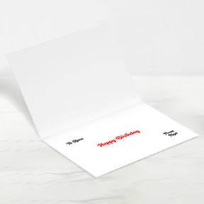 Personalised Birthday Bumps Glitter Card