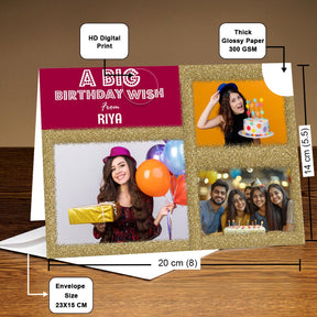 Personalised Birthday Bumps Glitter Card