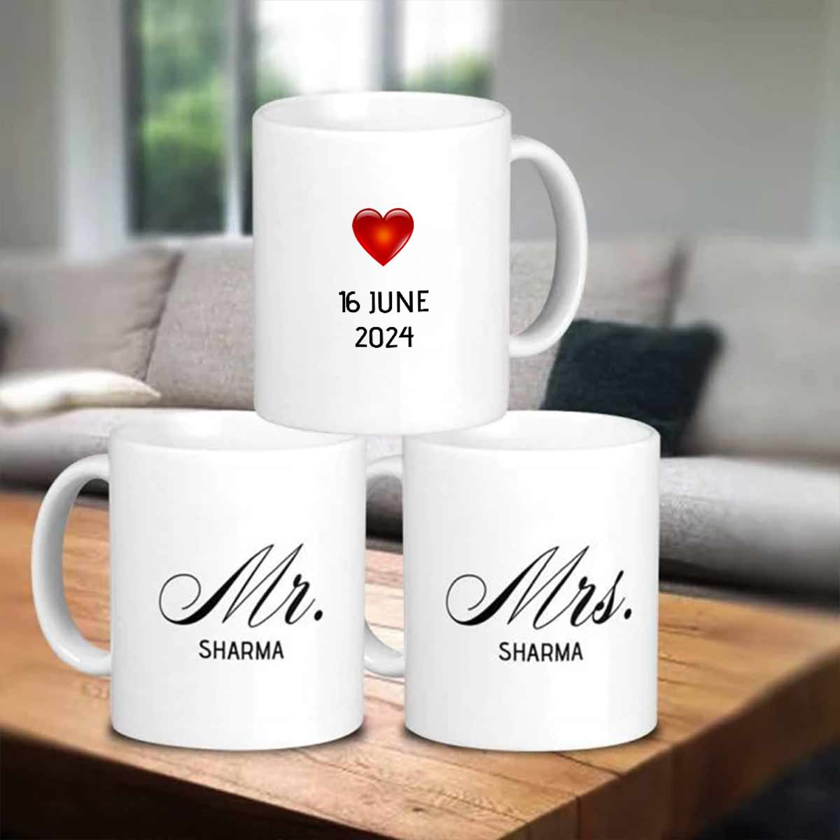 Set of 2 - Couple Love Personalised Mug-1
