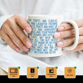 Personalised Message For Sister Mug