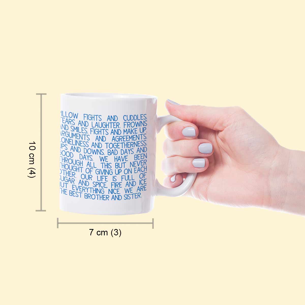 Personalised Message For Sister Mug