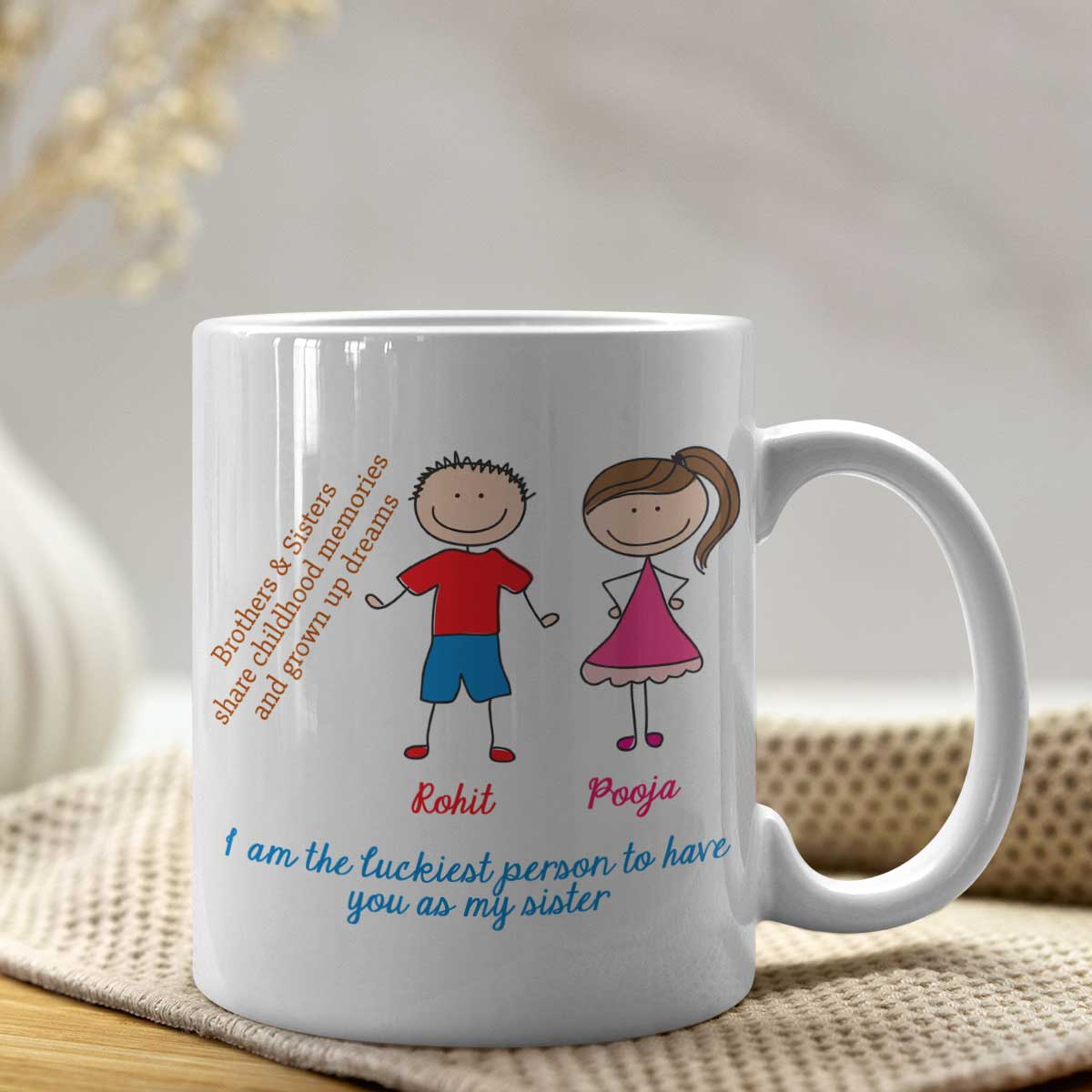 Personalised Brother Sister Mug