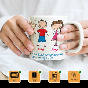 Personalised Brother Sister Mug