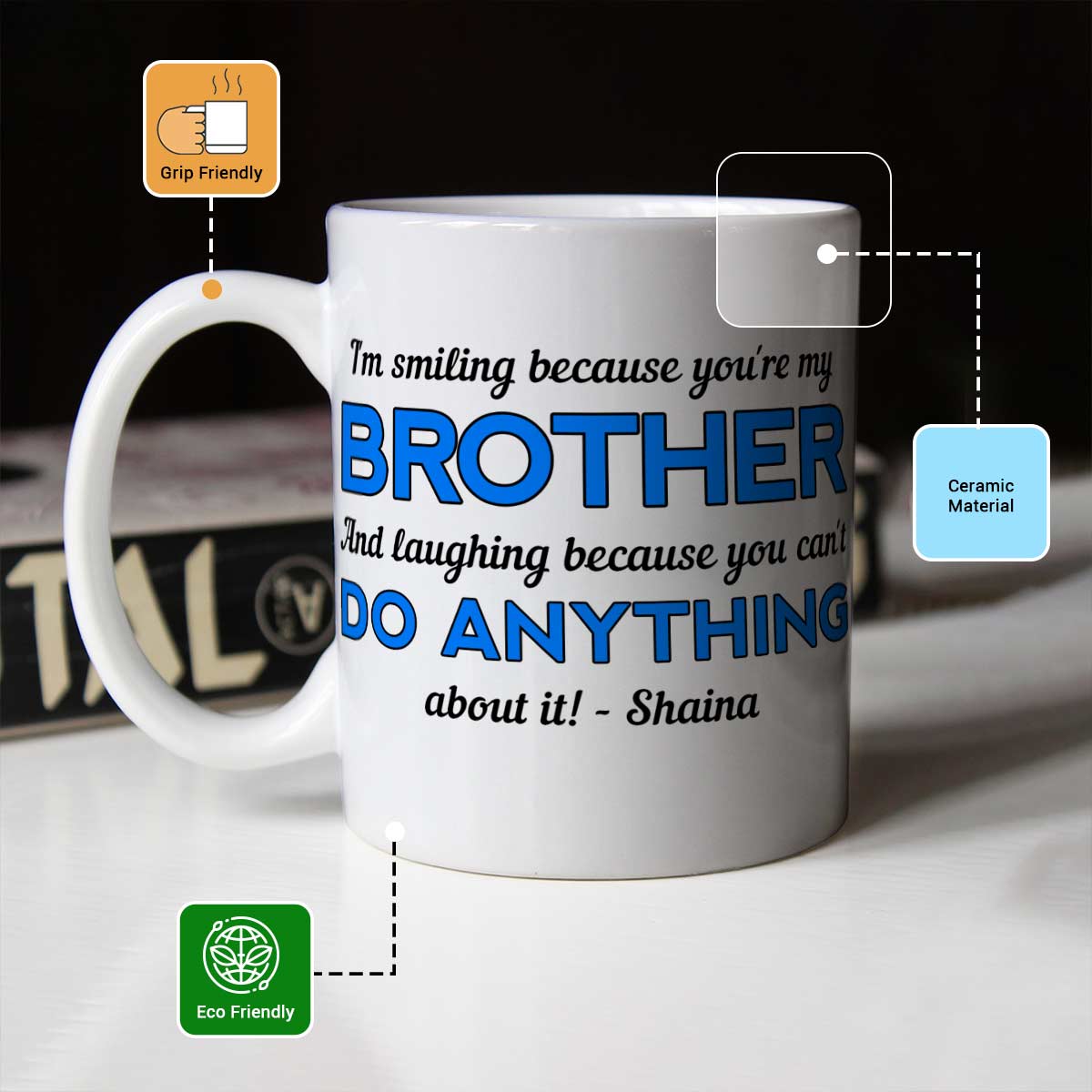 Personalised Tease Brother Mug