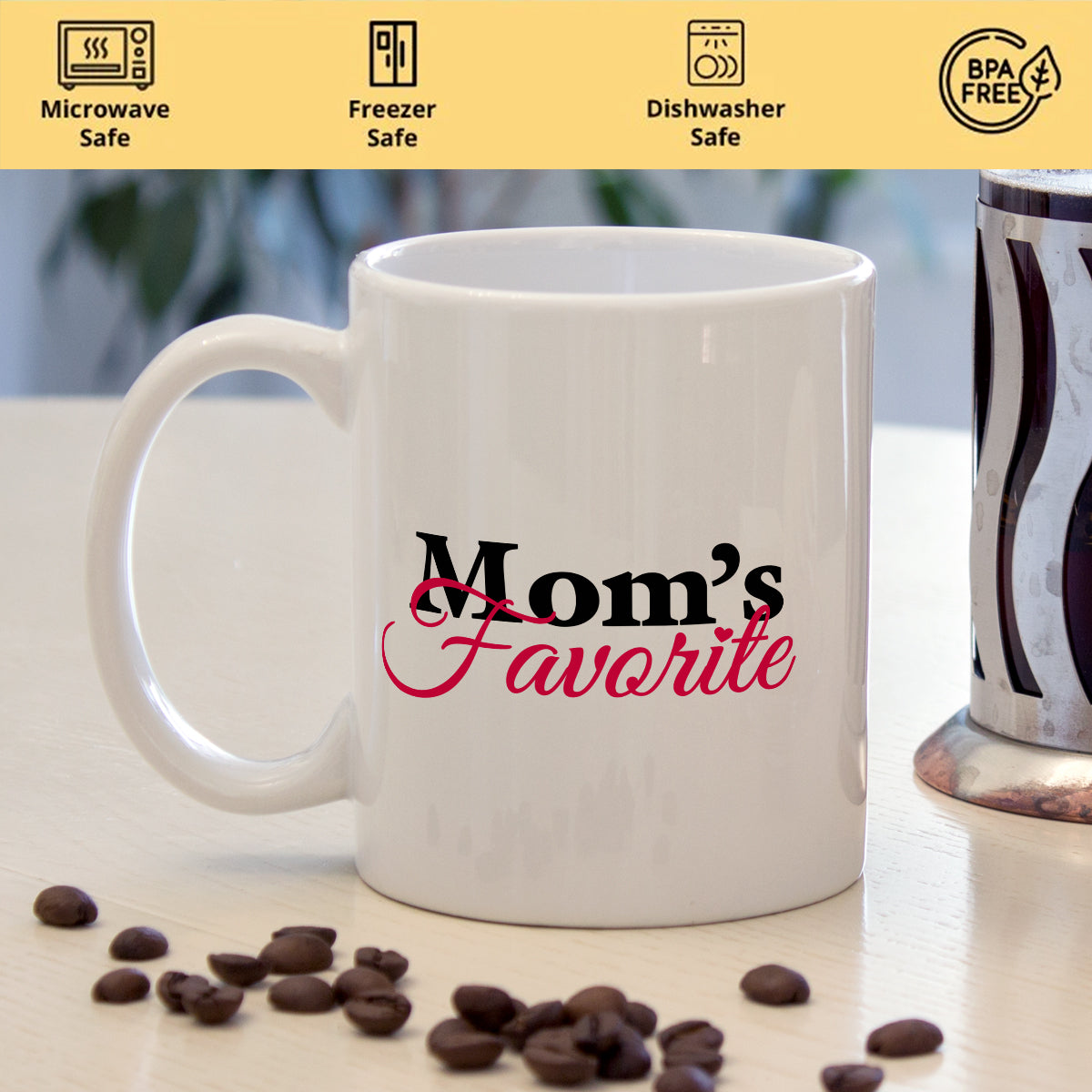 Giftcart Mom's Favourite 300 ml Ceramic Coffee Mug-2