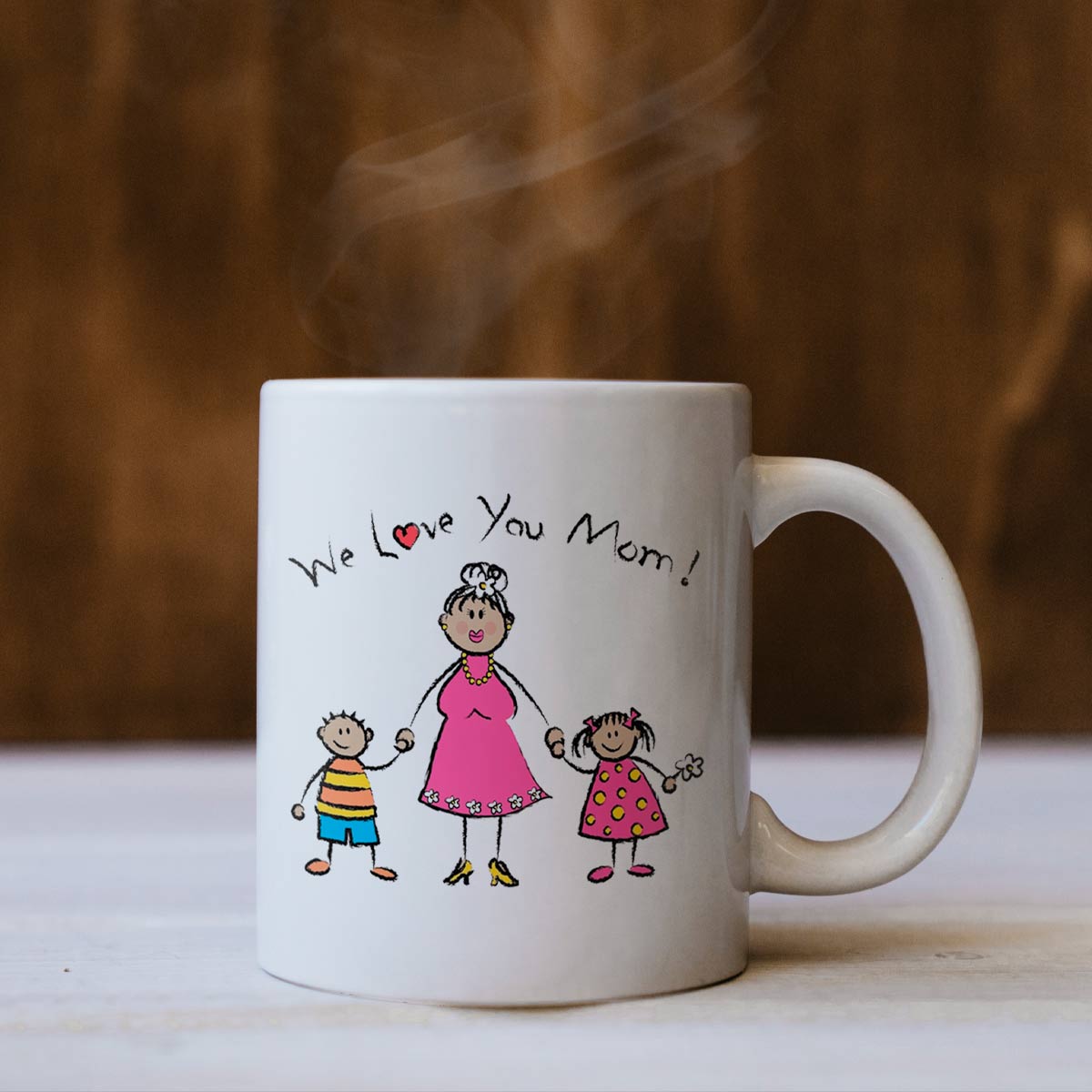 We Love You Mom Ceramic Coffee Mug Gift For Mom