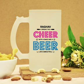 Personalised Cheer Beer Mug