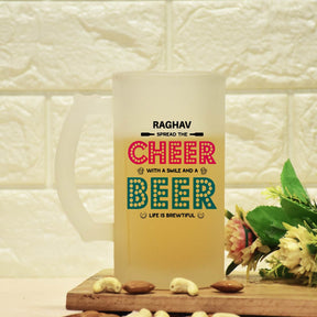 Personalised Cheer Beer Mug