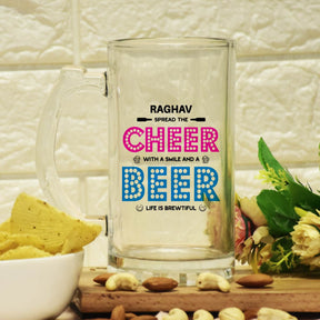 Personalised Cheer Beer Mug