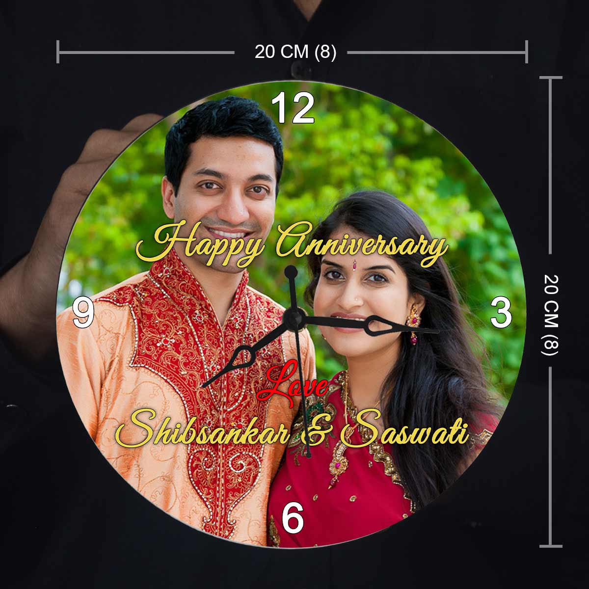 Personalised Anniversary Photo Clock