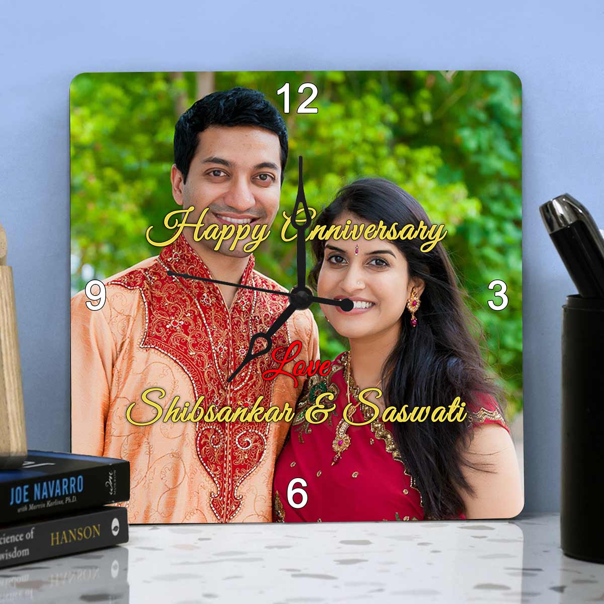 Personalised Anniversary Photo Clock