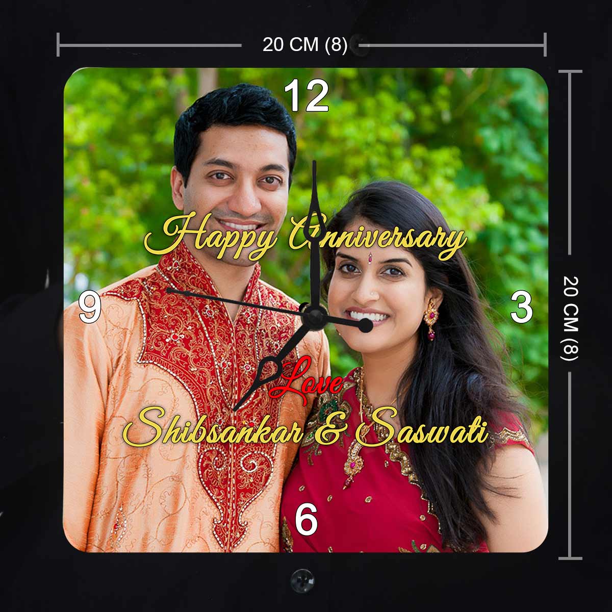 Personalised Anniversary Photo Clock