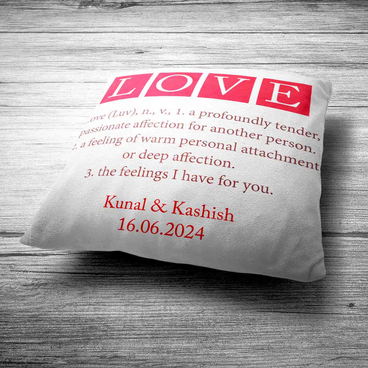 Personalised Love Message Cushion