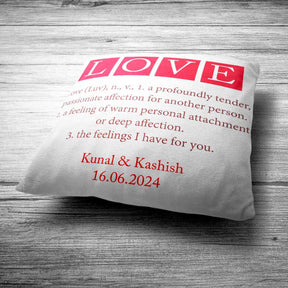 Personalised Love Message Cushion