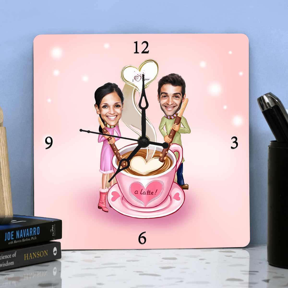 Personalised I Love You Latte Clock