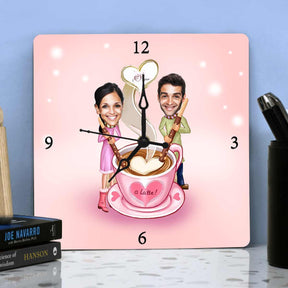 Personalised I Love You Latte Clock