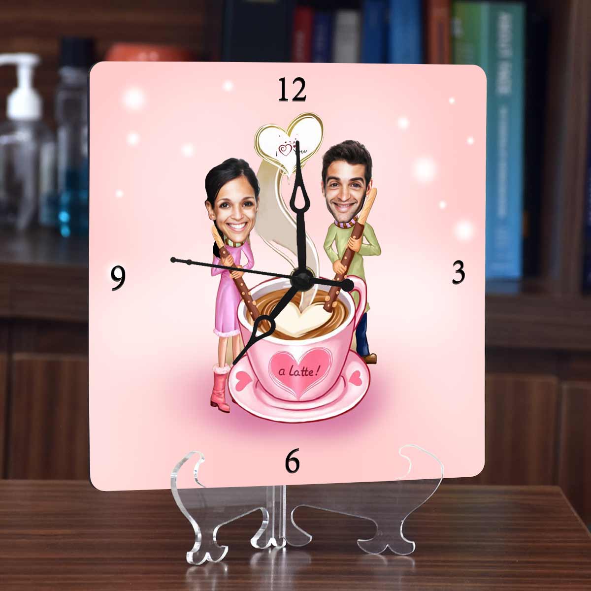 Personalised I Love You Latte Clock
