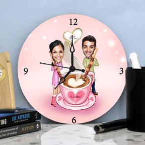 Personalised I Love You Latte Clock