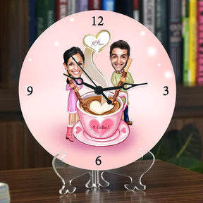Personalised I Love You Latte Clock