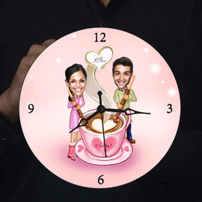 Personalised I Love You Latte Clock