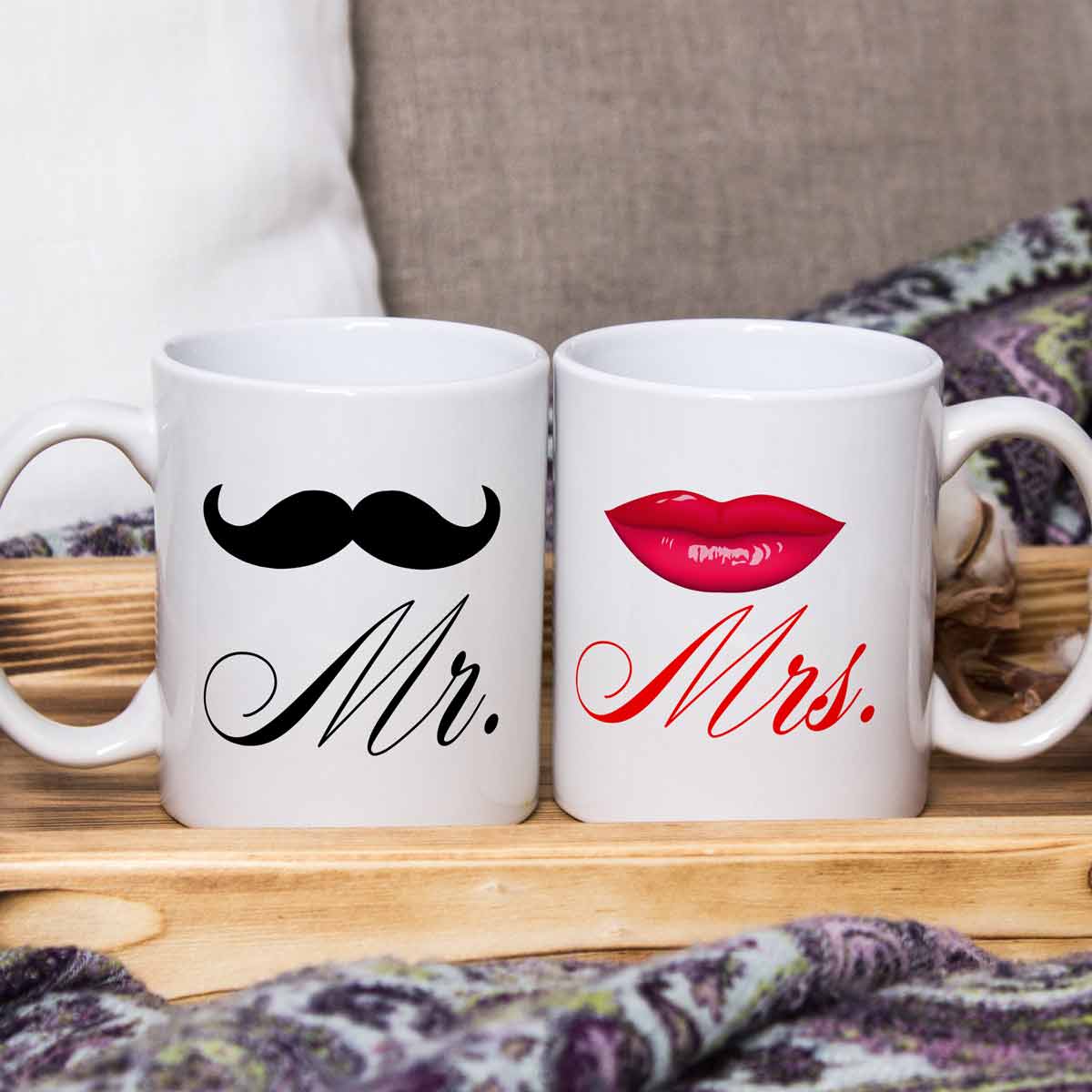 Personalised Mugs With Attractive Heart Cushion
