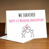 Personalised 1 Year Milestone Anniversary Card-1