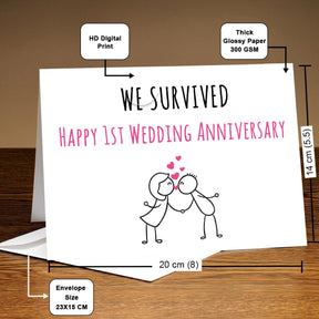 Personalised 1 Year Milestone Anniversary Card