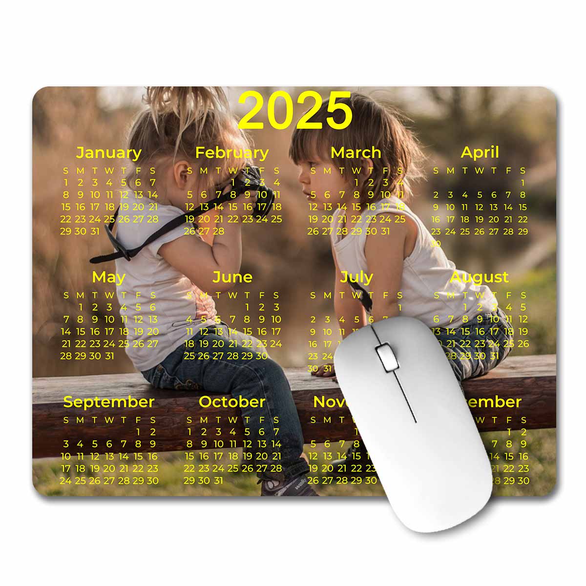 Personalised Mouse Pad With Calendar