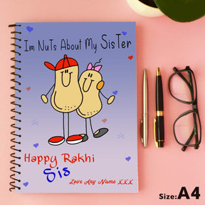 Personalised Nuts About Sister Notebook