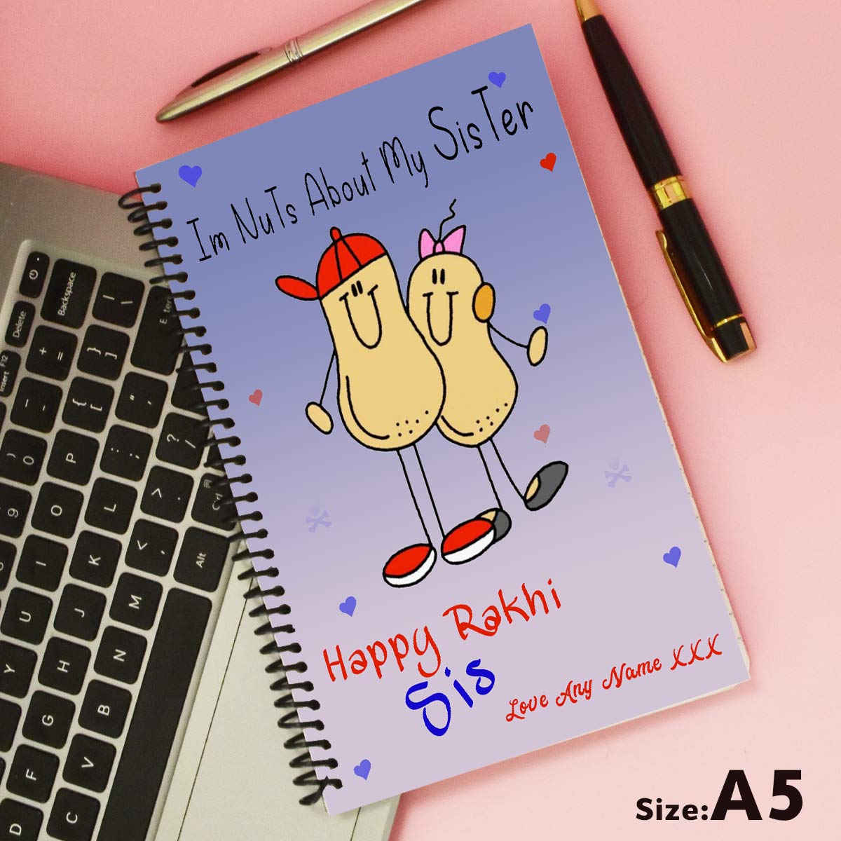 Personalised Nuts About Sister Notebook