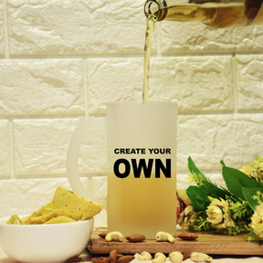 Create Your Own Personalised Transparent Beer Mug 600ml - Beer Lover Gift