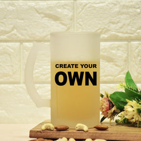 Create Your Own Personalised Transparent Beer Mug 600ml - Beer Lover Gift