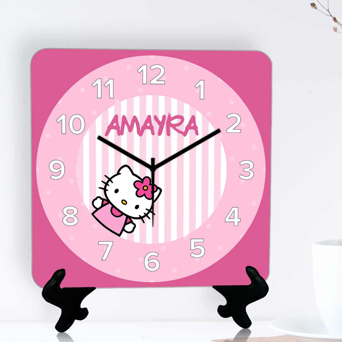 Personalised Kitty Love Clock