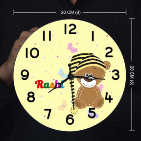 Personalised Teddy and Me Clock